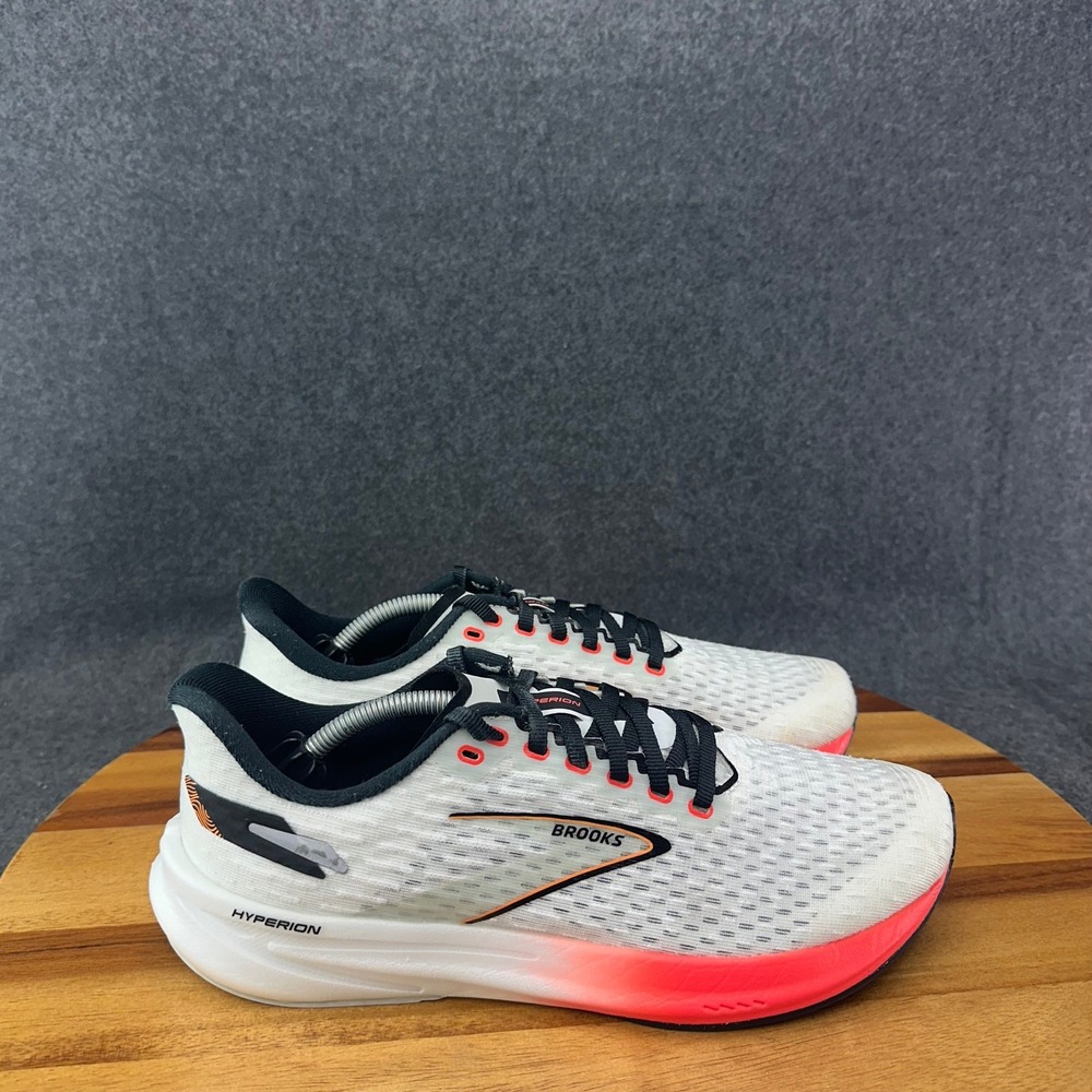 Brooks Hyperion Womens Running Shoes White Coral 1203961B497 Size 9.5 B Medium